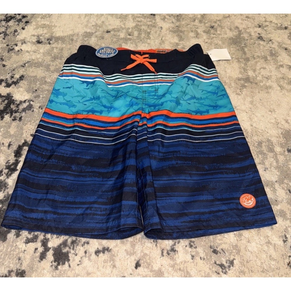 ZeroXposur Microfiber Swim Shorts Trunks UPF 50 Blue Youth Boys Size Large 14-16